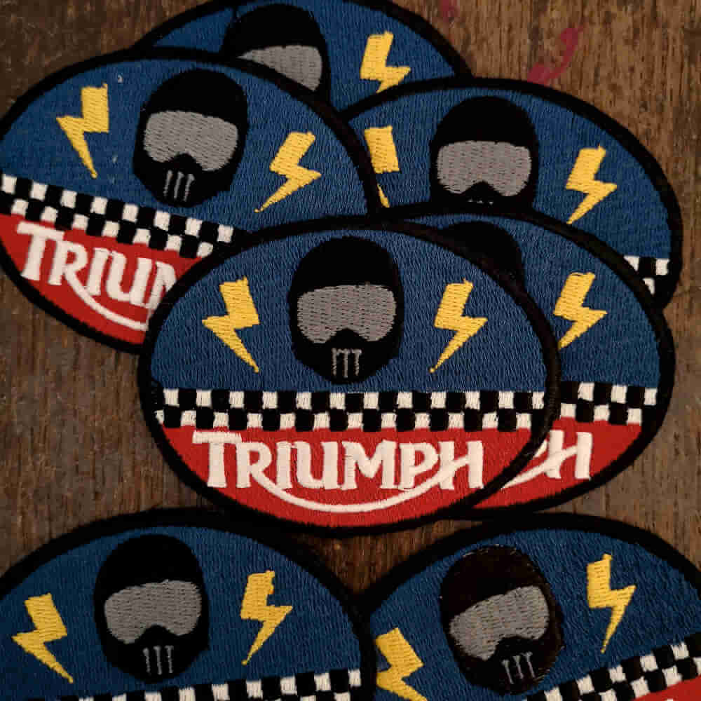 Parche triumph casco caferacer